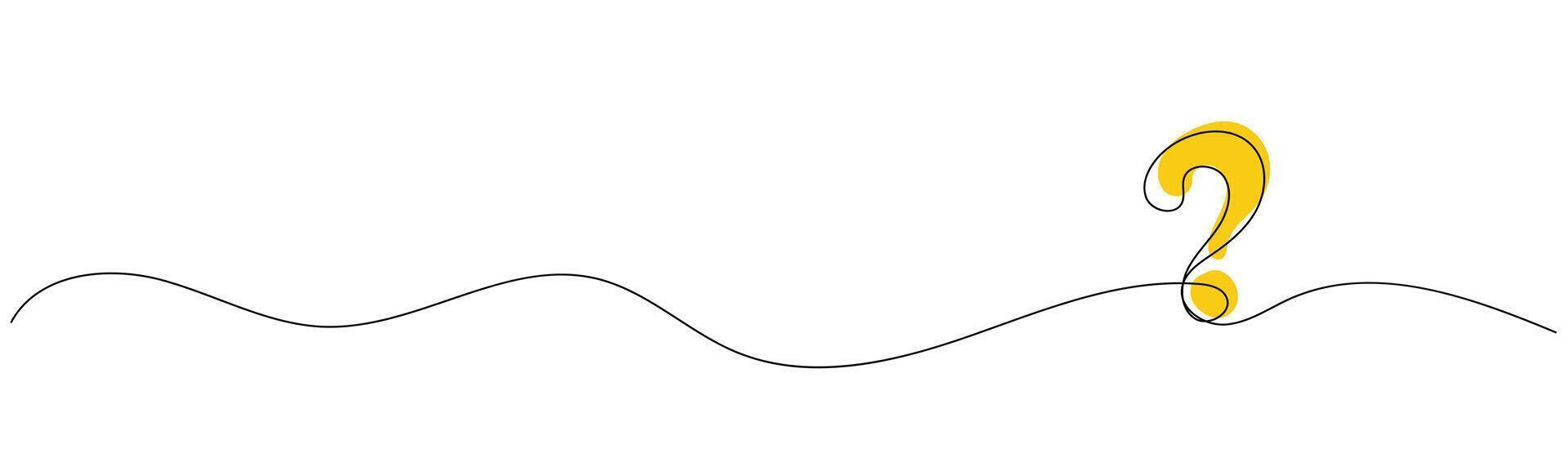 Linear design with yellow question mark center vector