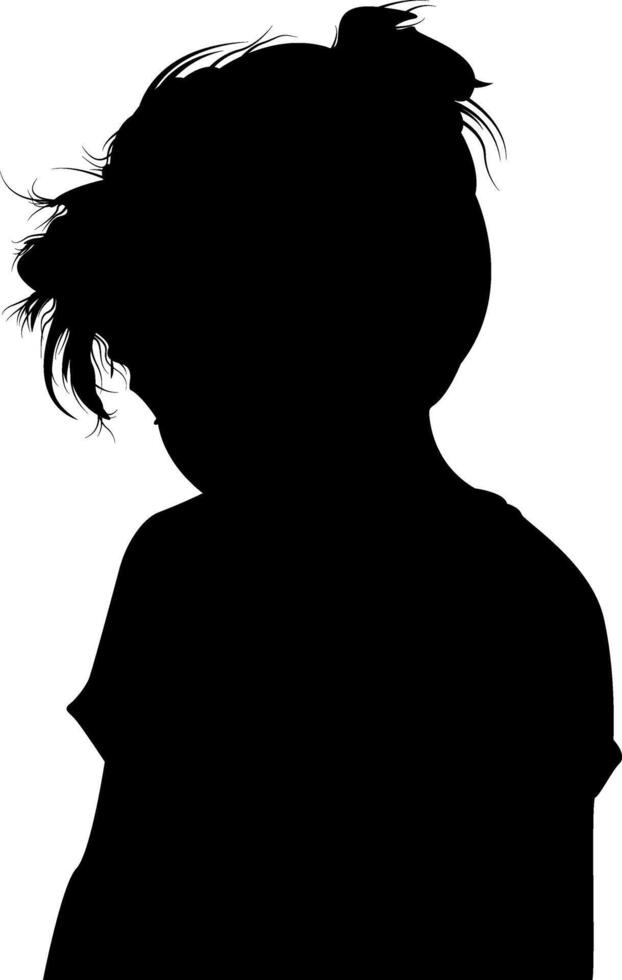 Sad boy silhouette in a thoughtful, downcast posture vector