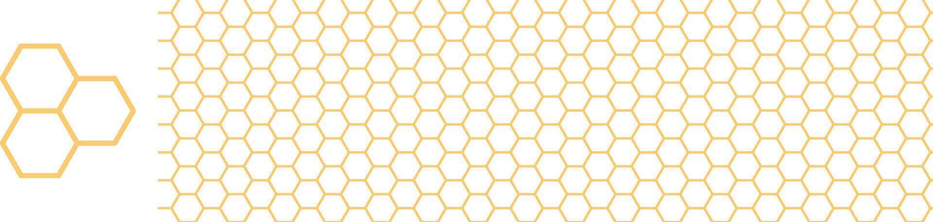 Geometric honeycomb pattern with outlined seamless design vector