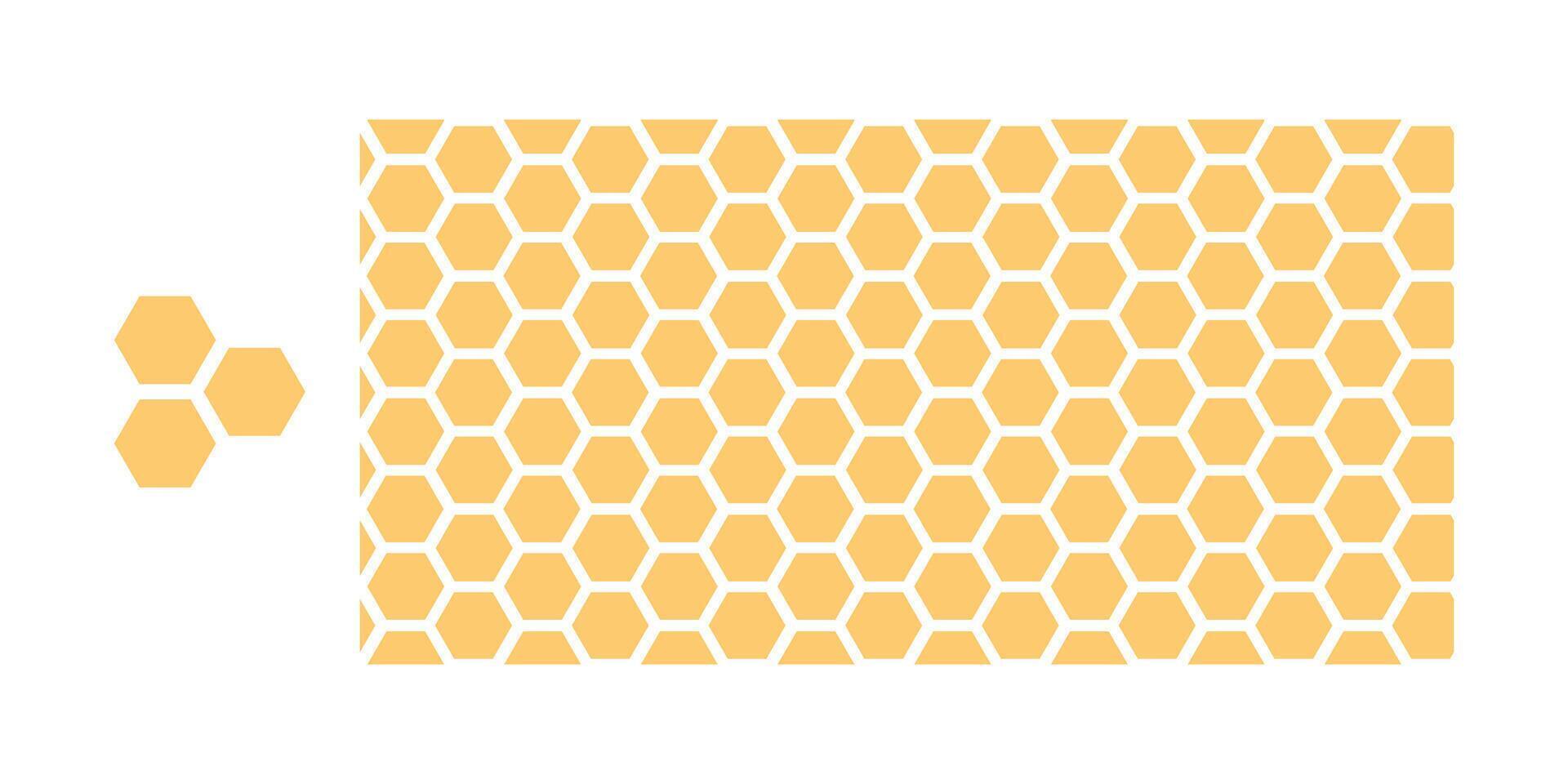 Flat Color Honeycomb Seamless Pattern vector