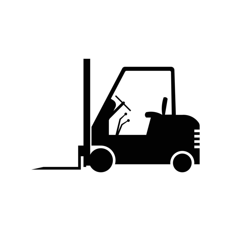 Forklift Delivery Logistic Truck Icons vector