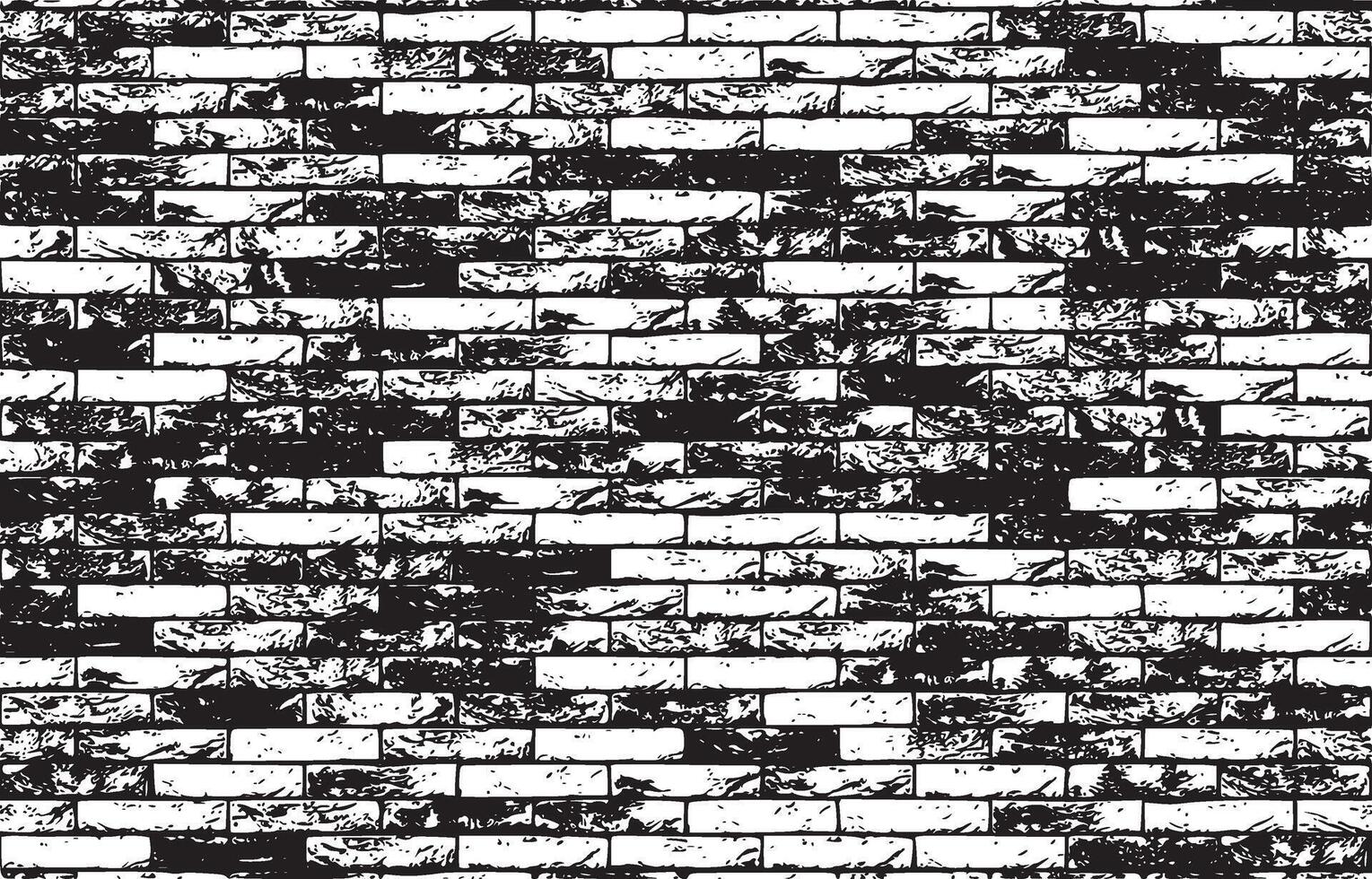 Black textured brick wall with rock design vector