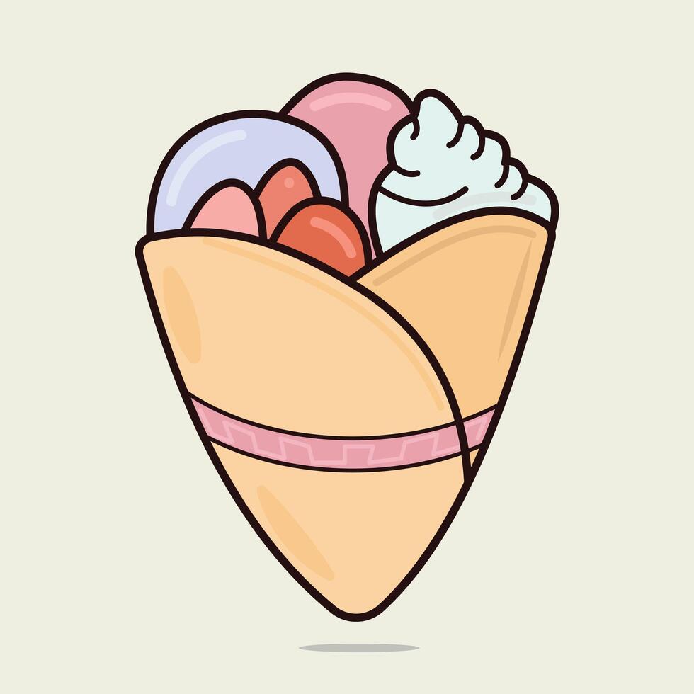 Delicious kebab flat design for food-related projects vector