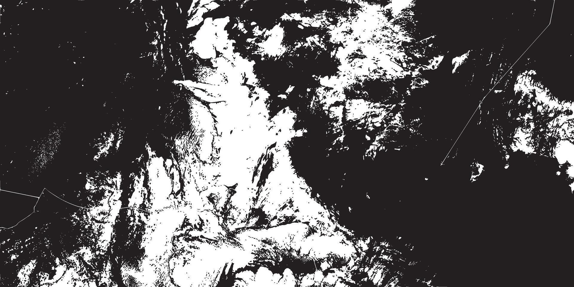 Dark grunge texture with rock layer vector