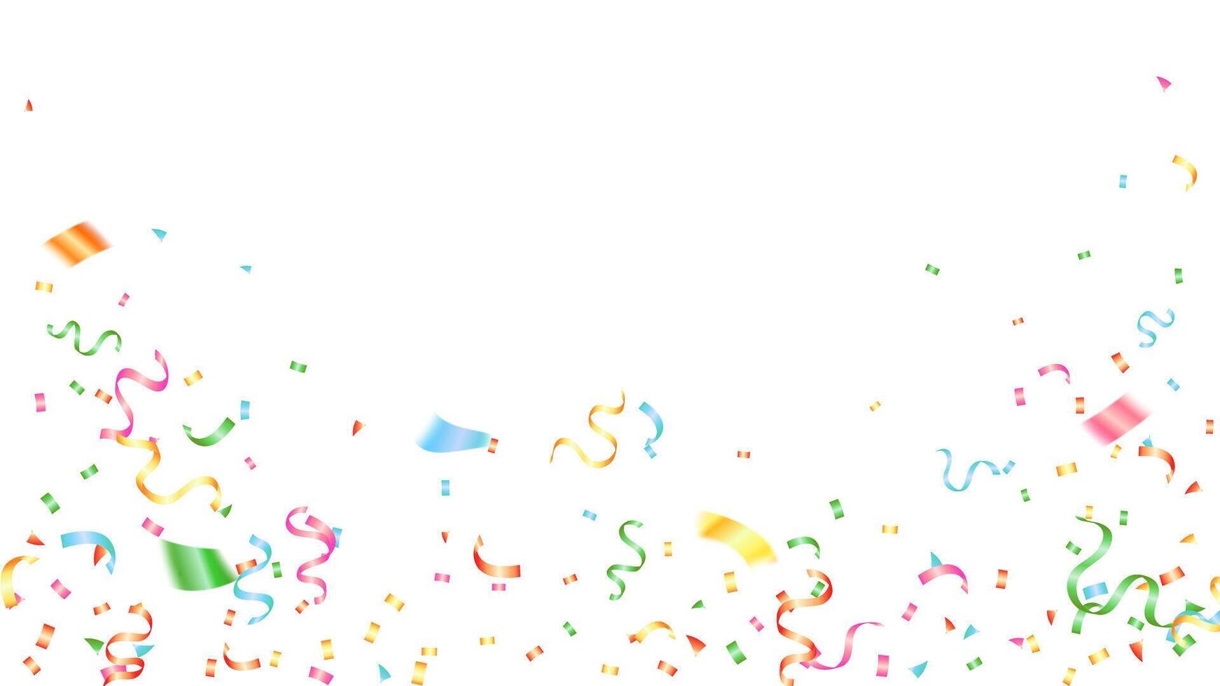Celebration background template with gradient foil confetti colorful shiny vector