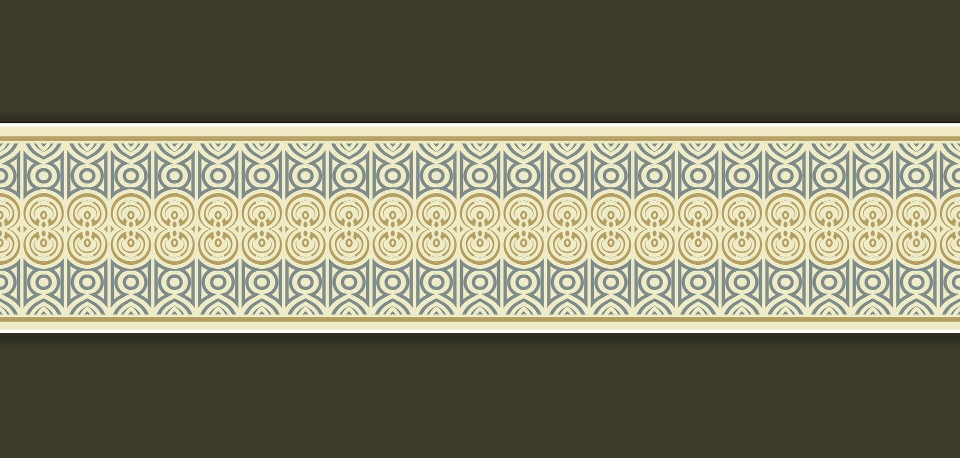 ornamental line pattern border Design Template vector