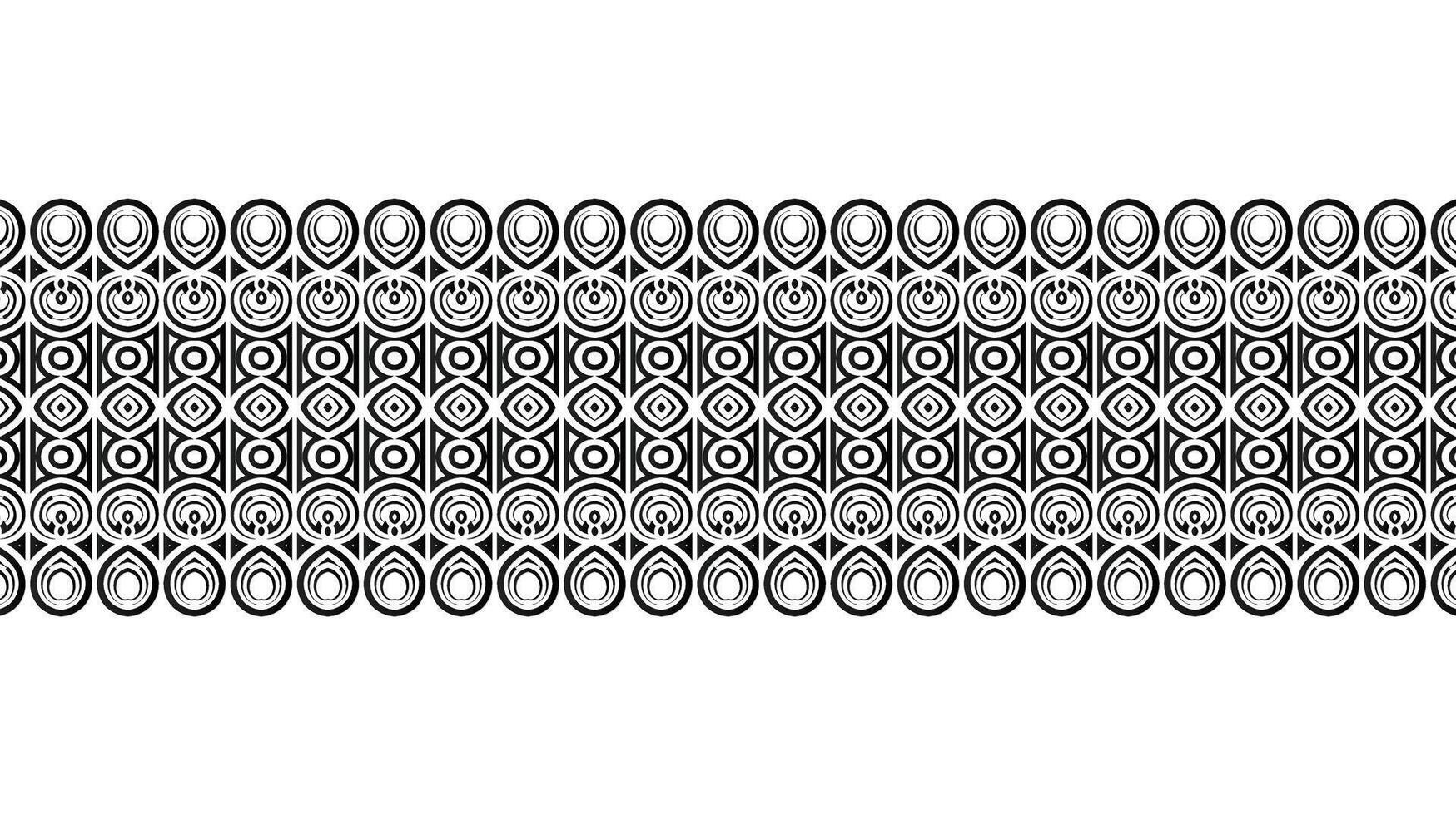 Flat ornament line style ethnic seamless borders vector