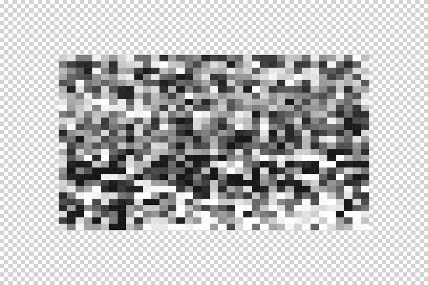 blur effect caused by censorship. checkered horizontal design. Grid texture in black and white. The effect of blurred pixels vector