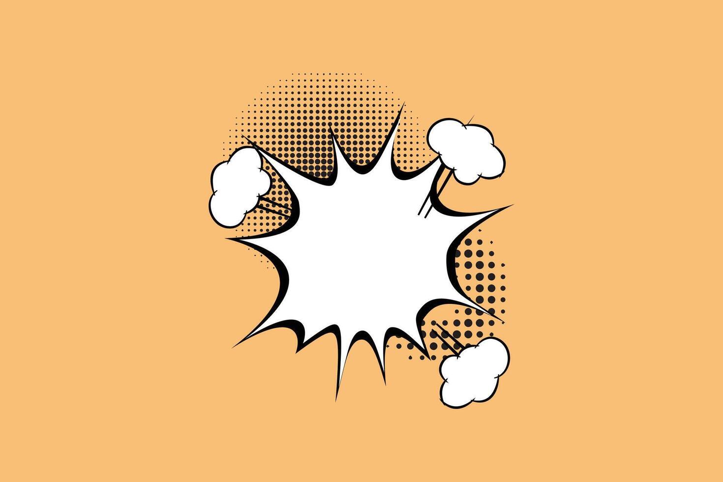 Comic style blank frame background with halftone effect . Dot half tone pattern background vector