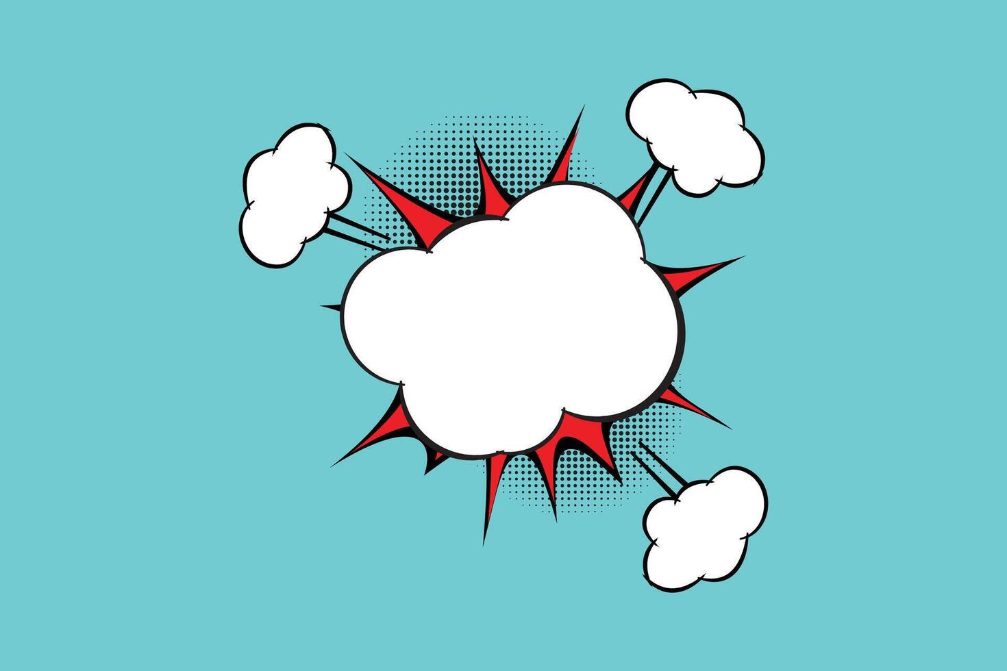 Set of colors comic speech bubbles stickers with text, cloud, stars, halftone. Pop art cartoon illustration in retro style vector