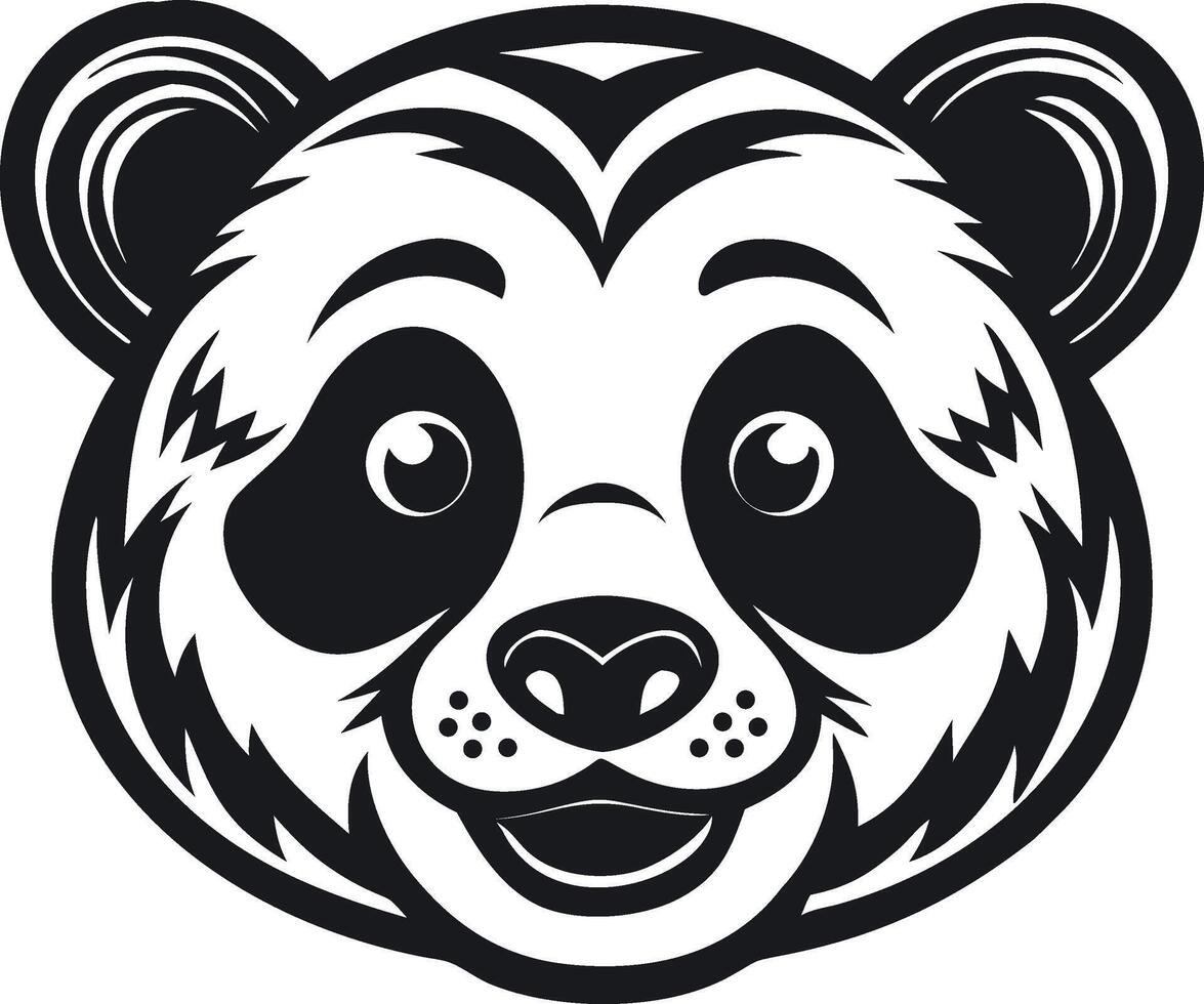Editable Panda Head VectorS Elements