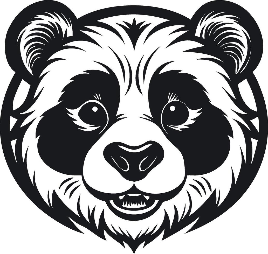 Modern Panda Head VectorS Templates
