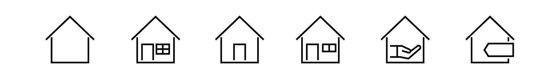 real estate line icons, linear real estate business symbols, property, house, home, buying, renting, outline icon sign symbol pixel perfect design illustration vector