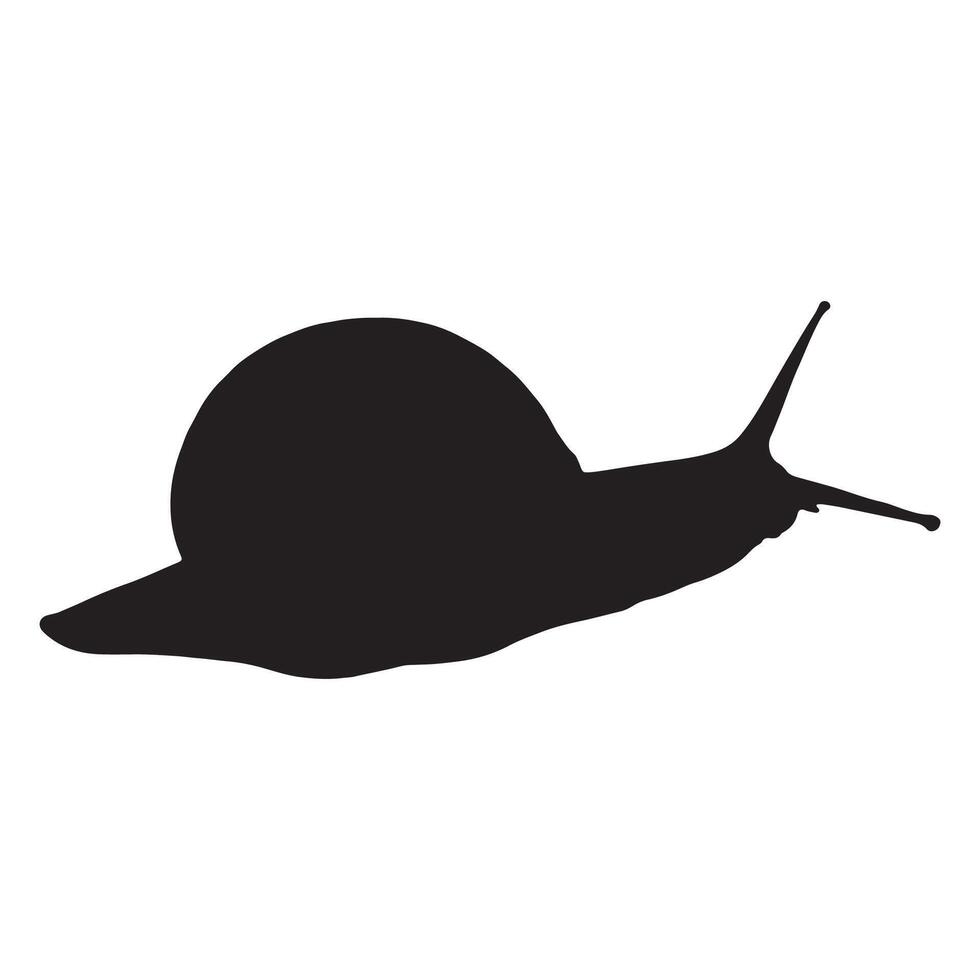 Snail Silhouette Design for Nature, Animal, and Minimalist Art Projects.eps vector