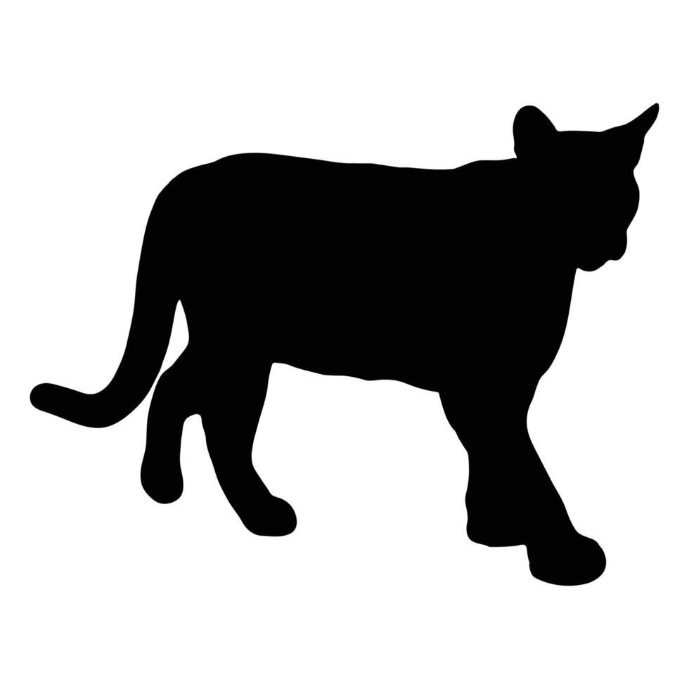 Walking Cat Silhouette Design for Pet and Animal Artwork.eps vector