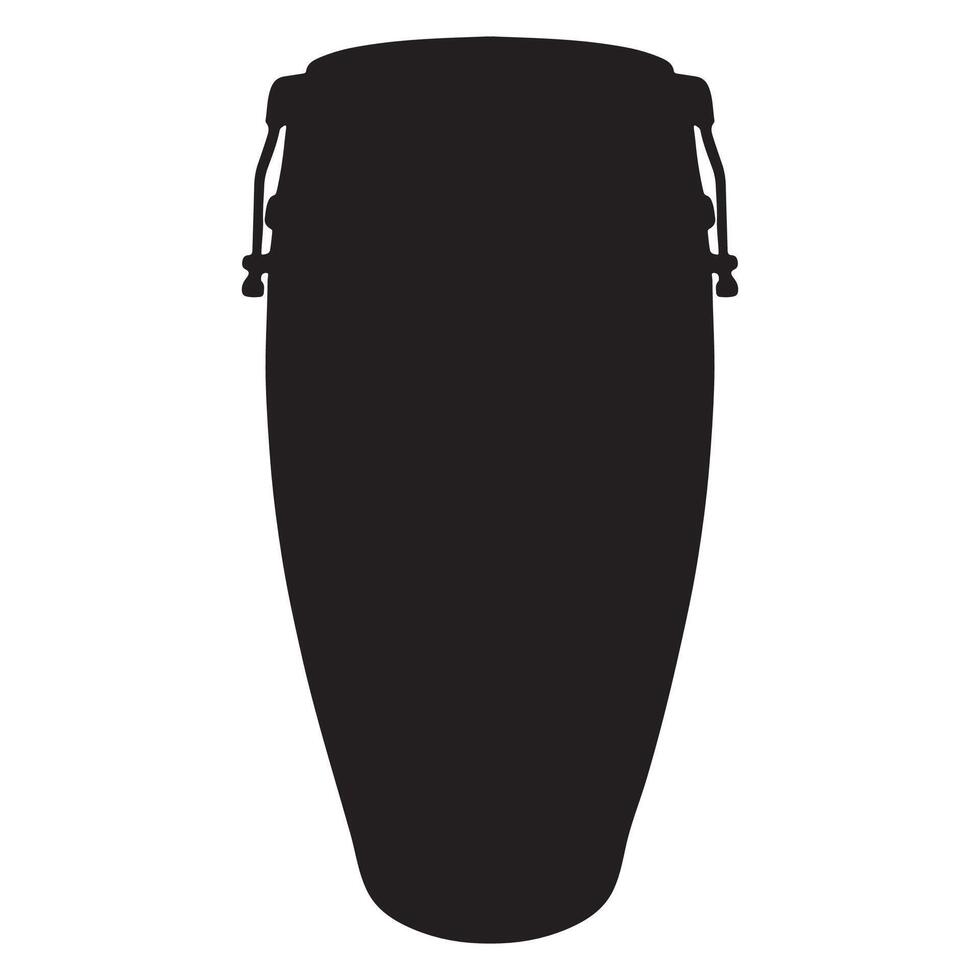 Conga Drum Silhouette Percussion Instrument Icon for Music and Rhythm Design.eps vector