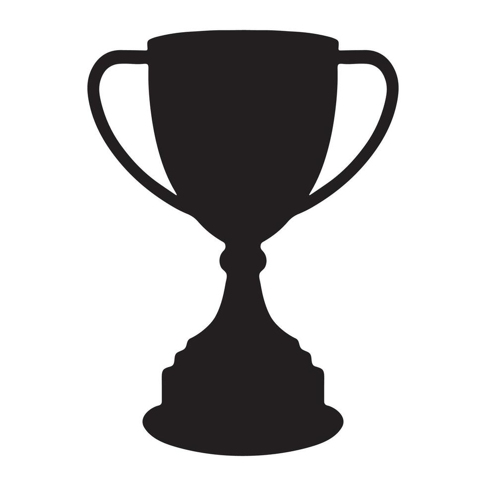 Trophy Icon Silhouette Award Symbol for Achievement, Victory and Recognition.eps vector