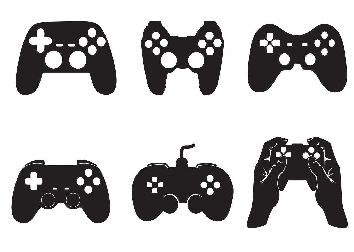 silhouette of a gaming controller vector