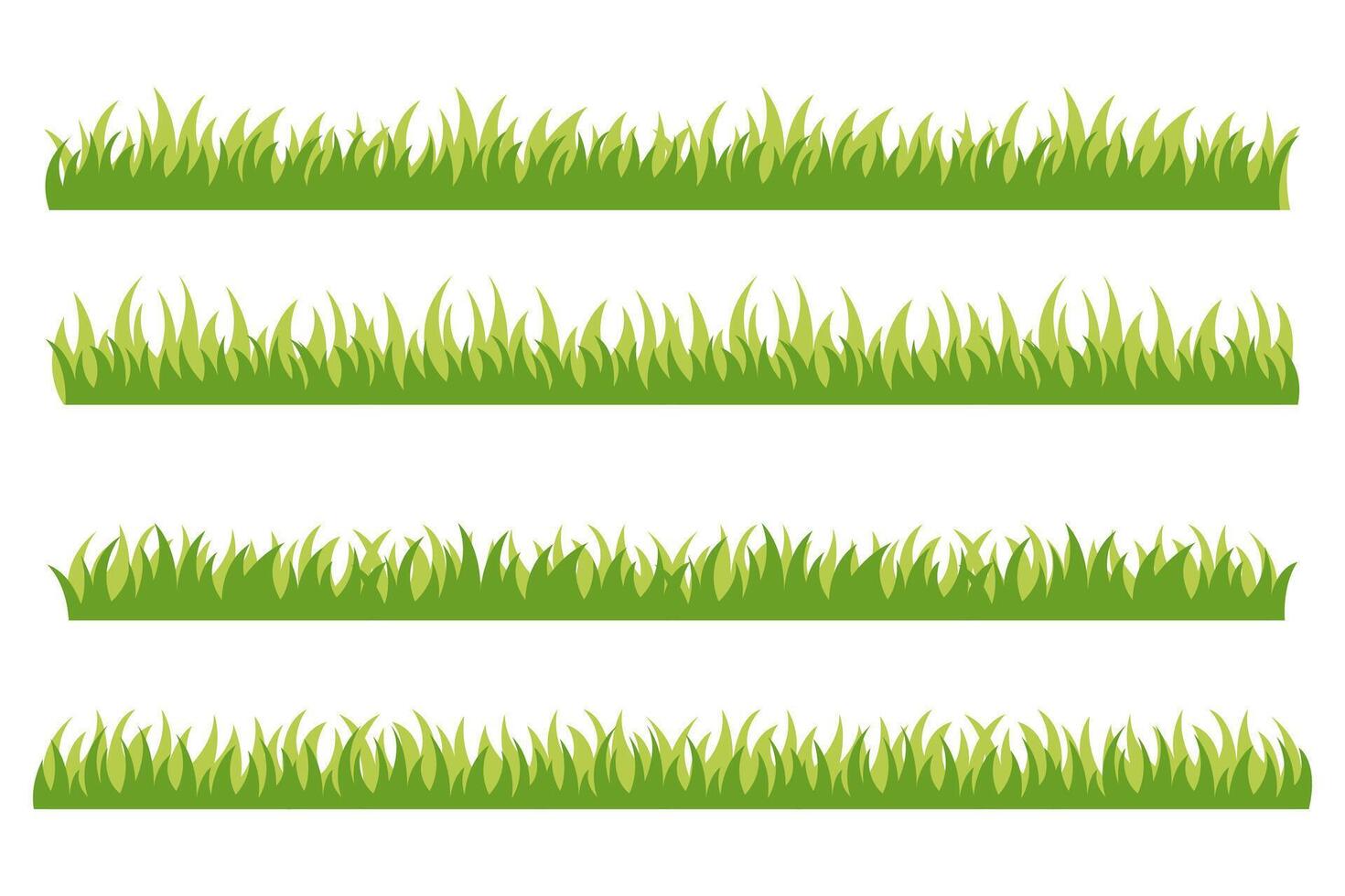 green grass designs isolated on white background collections vector