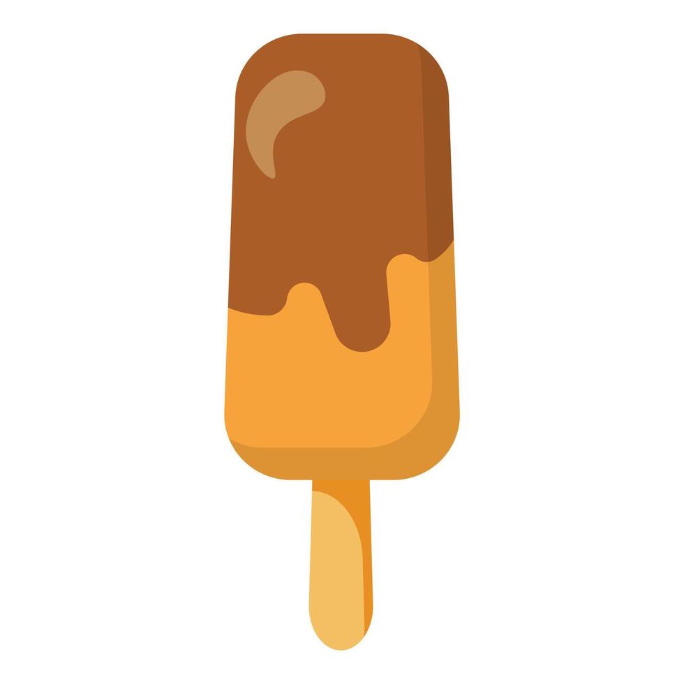 Chocolate orange ice cream treat vector