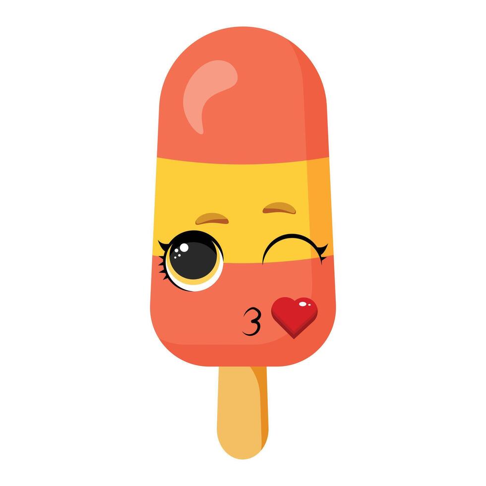 yellow ice cream vector