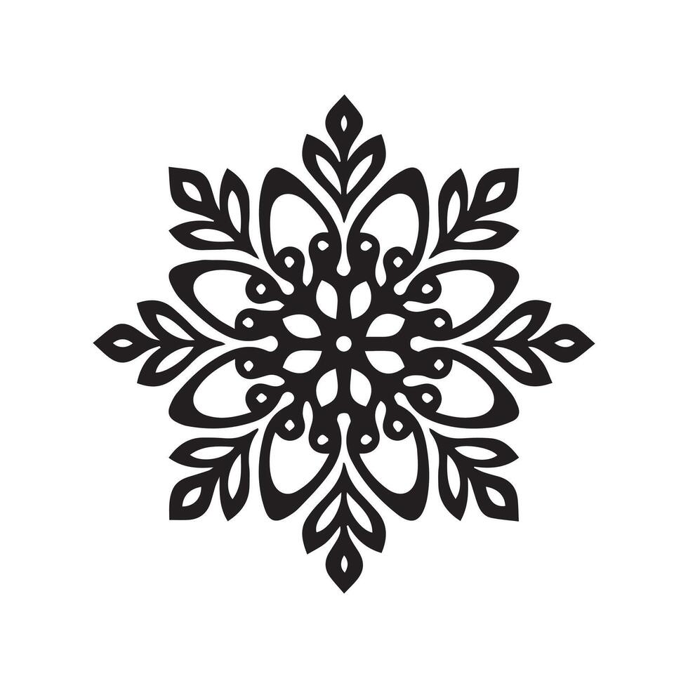 Abstract decorative snowflake design Icon or Logo Design Template vector