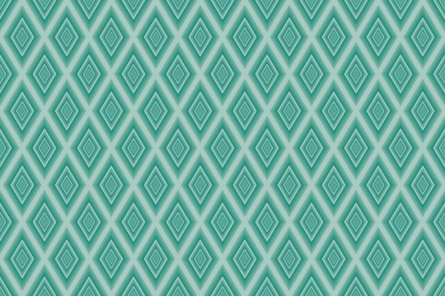 Illustration of green diamond shape pattern. Fabric seamless pattern. vector