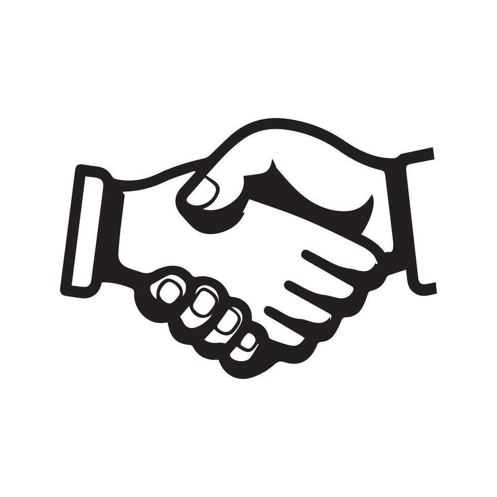 Abstract handshake Icon or Logo Design Template vector