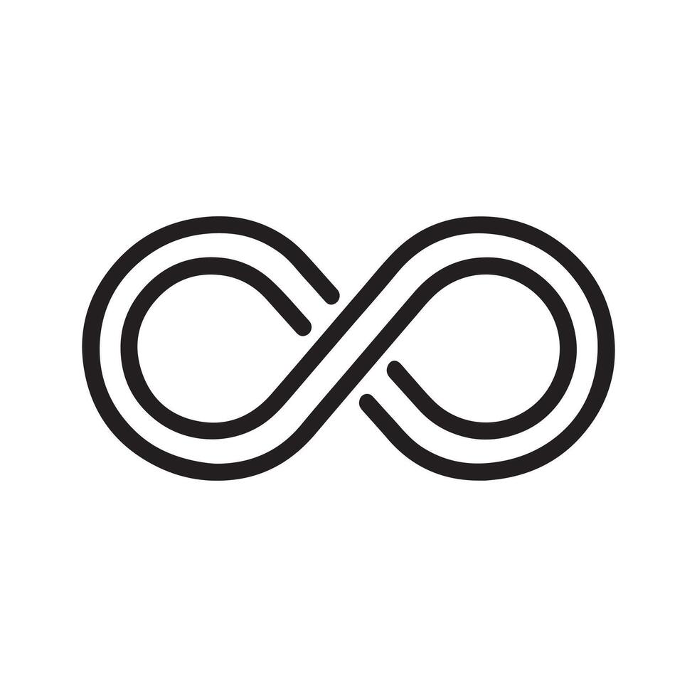 Abstract infinity symbol Icon or Logo Design Template vector