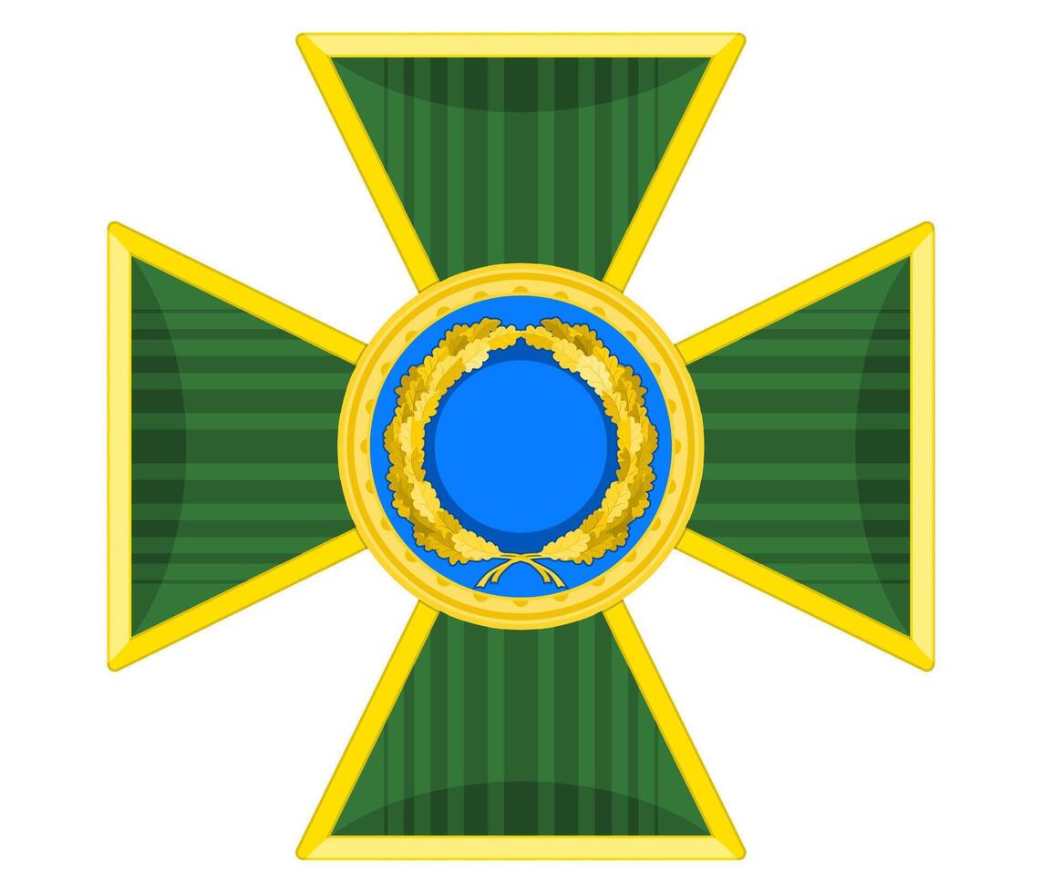 green cross award to soldiers of country with gold coin. stock image vector