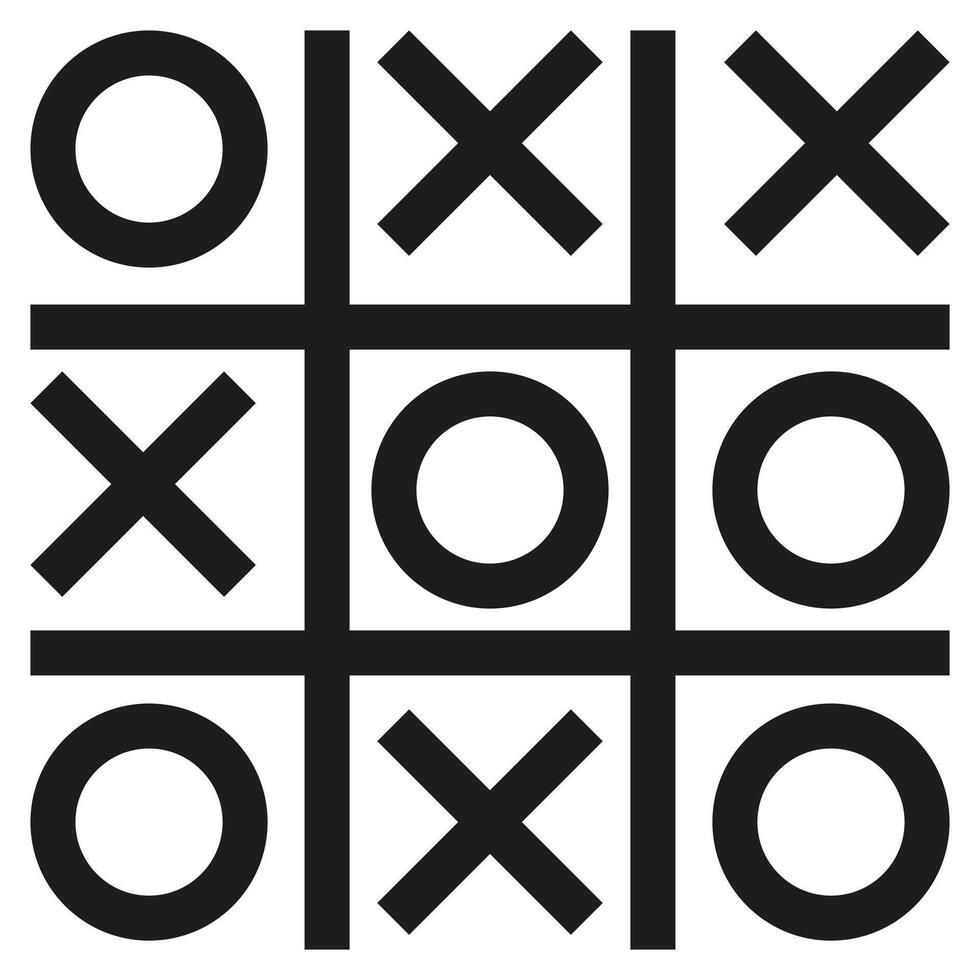 Zero and victory. Play tic-tac-toe. Game of tic-tac-toe. Board game X-O. vector