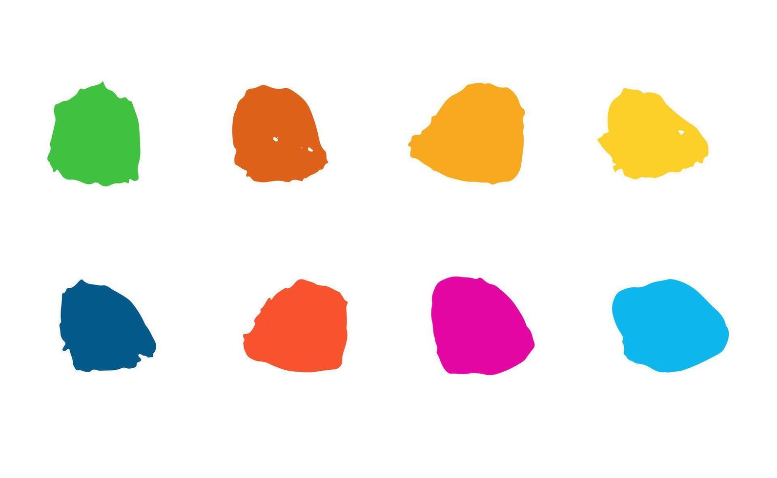 Set of color abstract grunge spots illustration vector