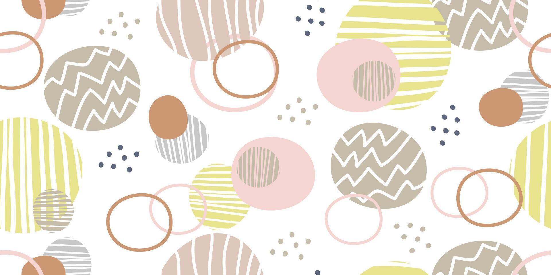 Abstract decorative spots and dots seamless pattern vector