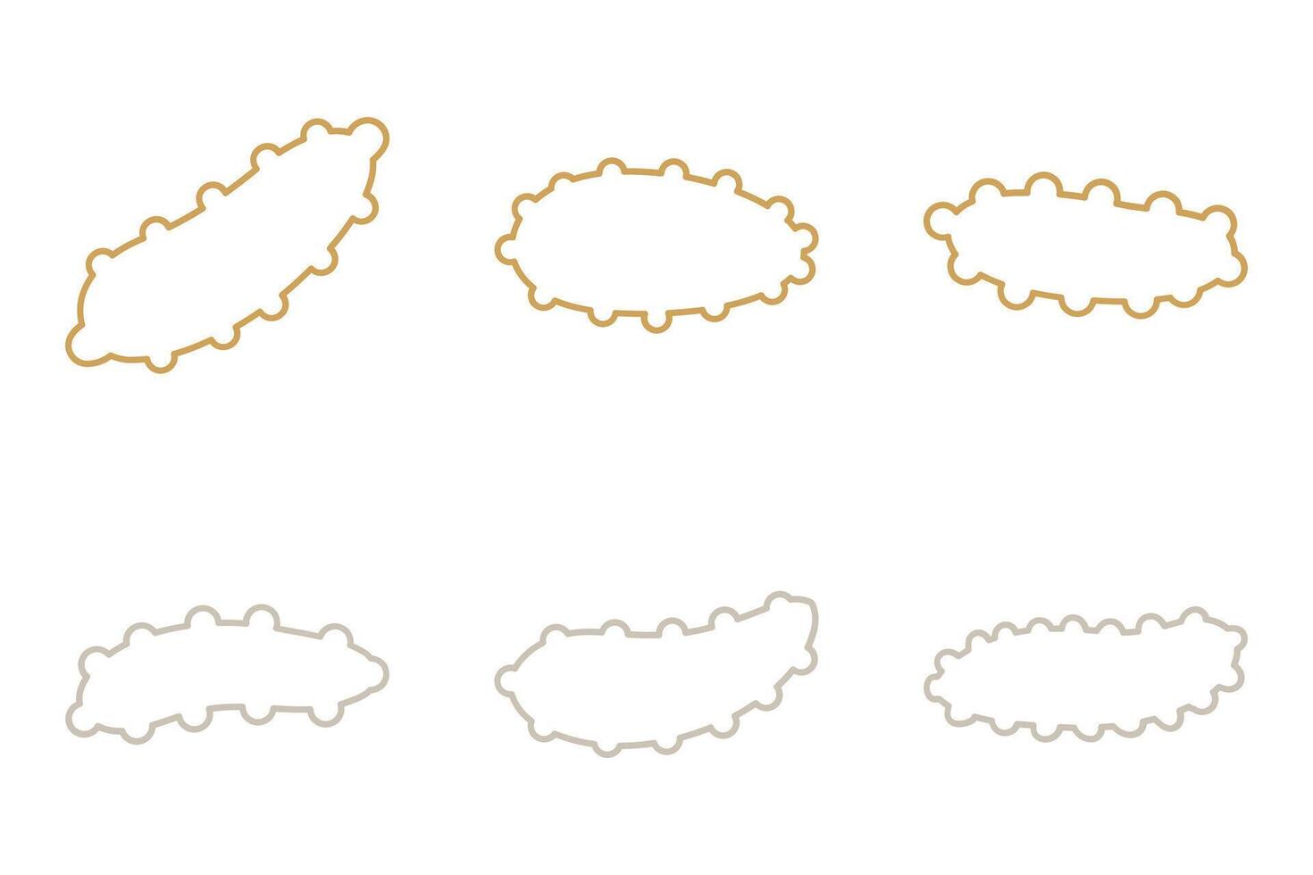 Sea Cucumber Outline Icon Set. Animal Illustration Design vector
