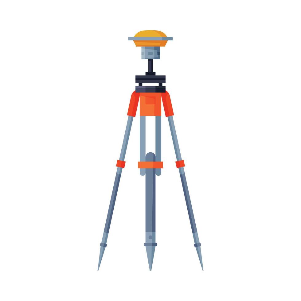 Geodetic leveling instrument, geological or mining industry equipmen vector