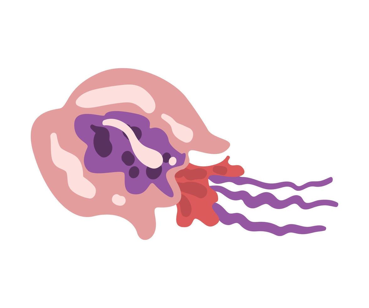 Jellyfish, Marine Life Element, Sea or Ocean Creature Illustration vector