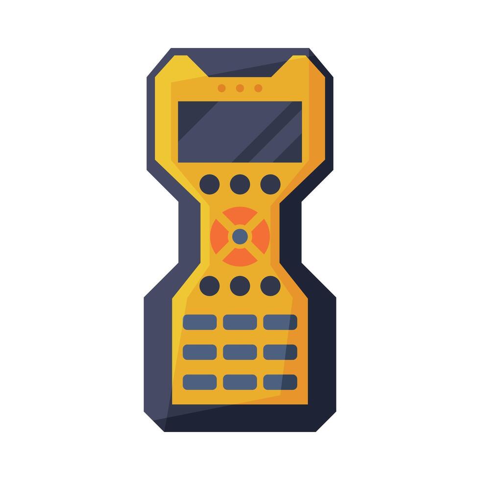 Laser Distance Meter Measurement Equipment Device Flat Style Illustration on White Background vector