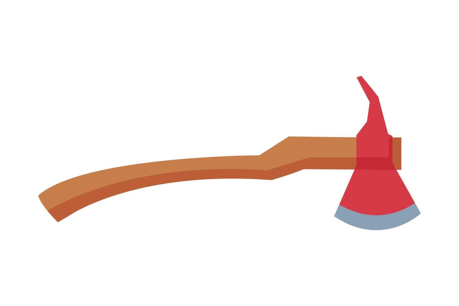 Red Axe Firefighting Equipment Flat Style Illustration on White Background vector