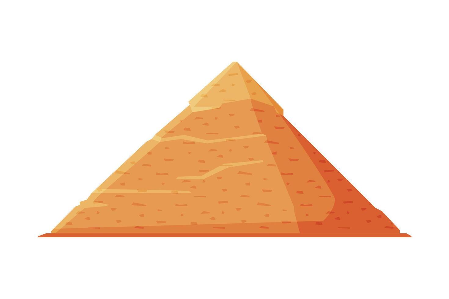 Egyptian Pyramid, Symbol of Egypt Flat Style Illustration on White Background vector