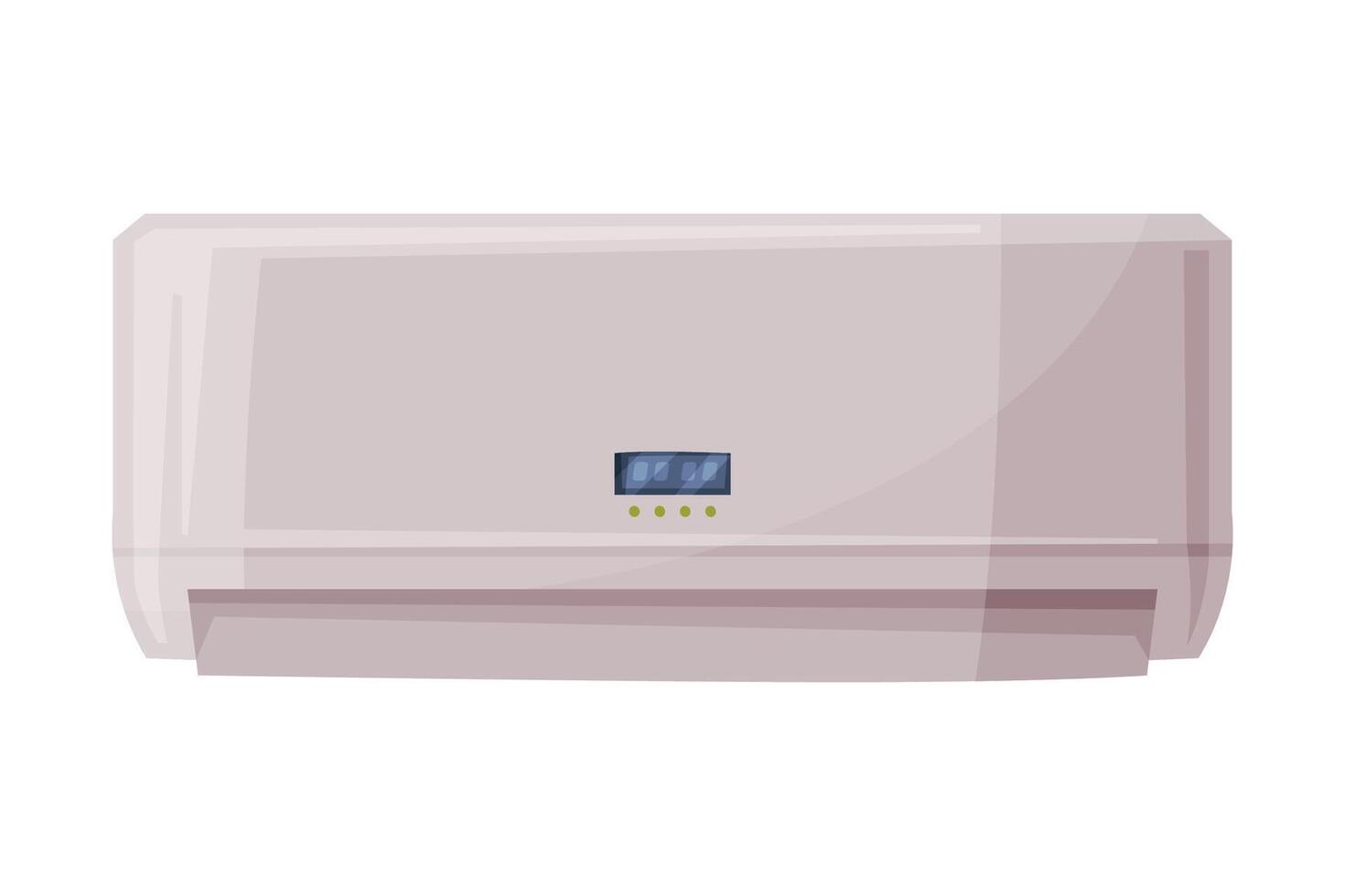 Air Conditioner, Ventilation and Conditioning System Appliance Flat Style Illustration on White Background vector