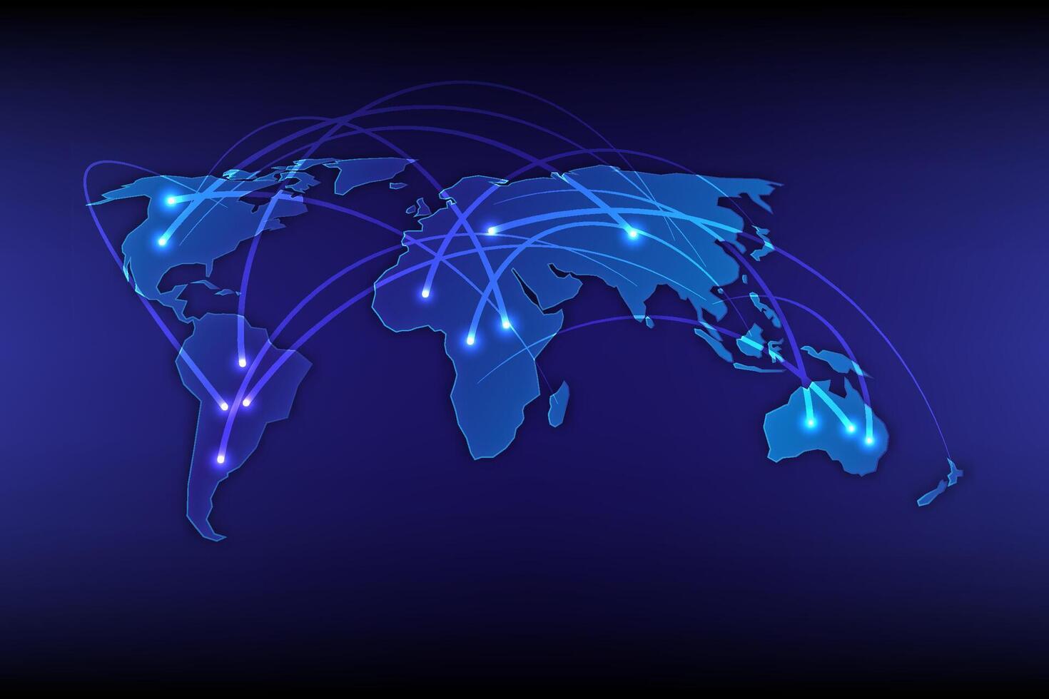Business Technology Concept Worldwide Global connection communication vector
