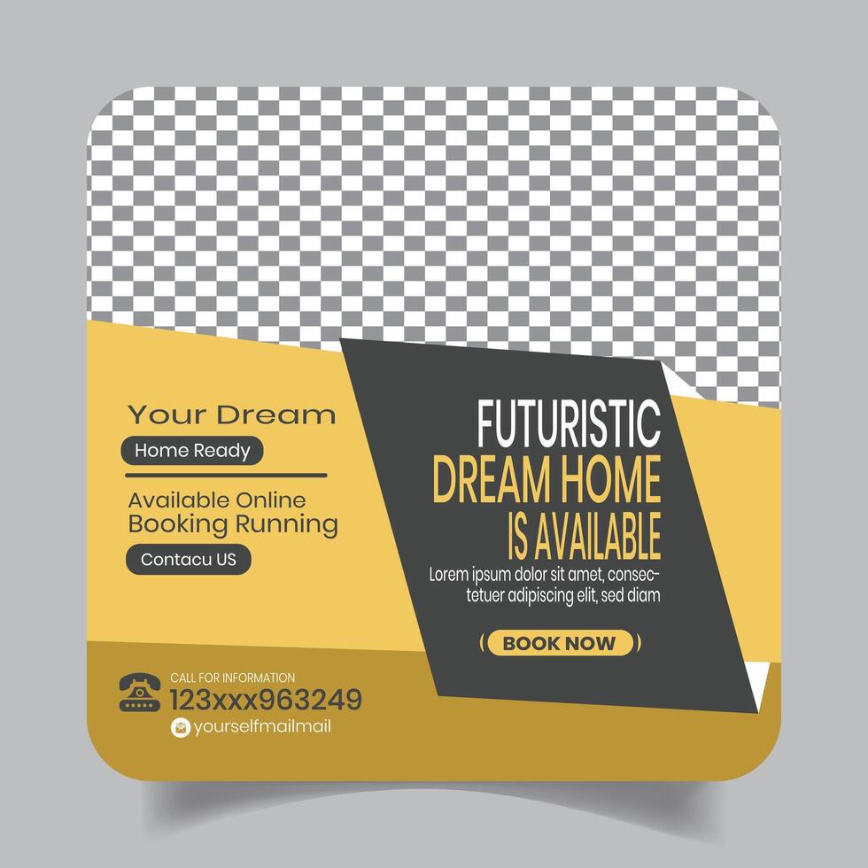 Apartment Property Business Social Media Post Deign Banner vector