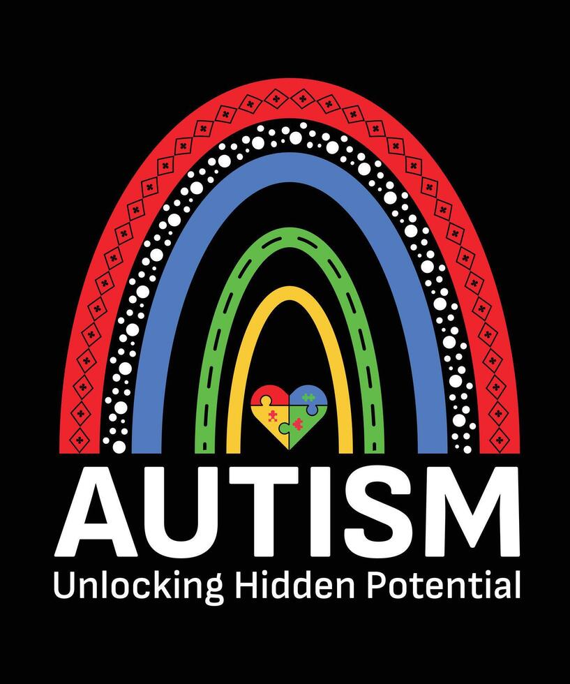 Autism t-shirt design gift vector