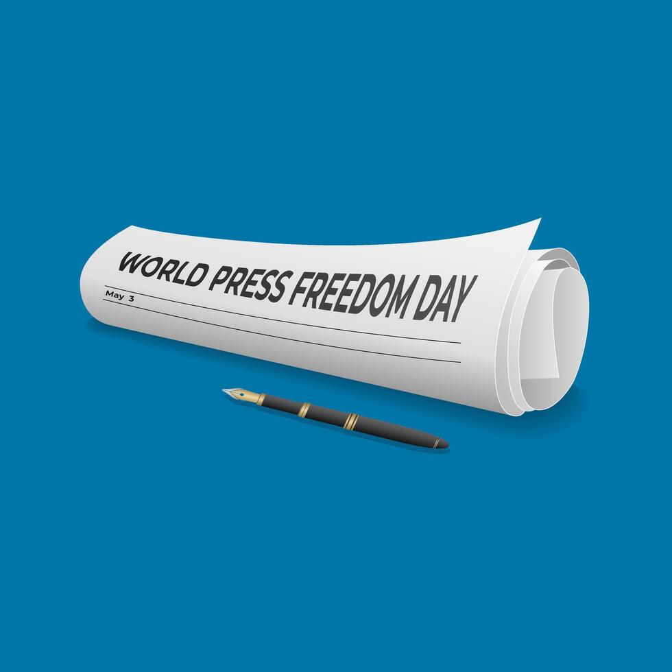World Press Freedom Day, Freedom of media and Journalism. illustration design for Poster, Banner etc vector
