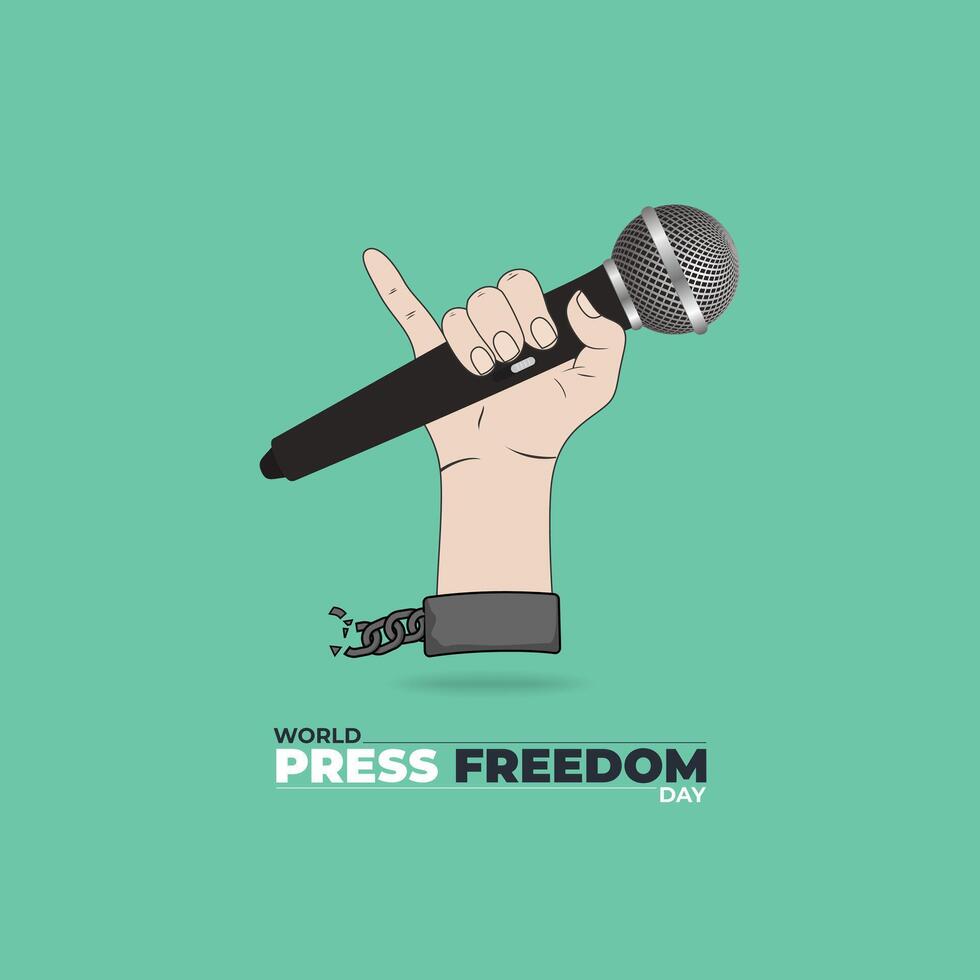 World Press Freedom Day Celebration, celebrated every year on May 3rd vector