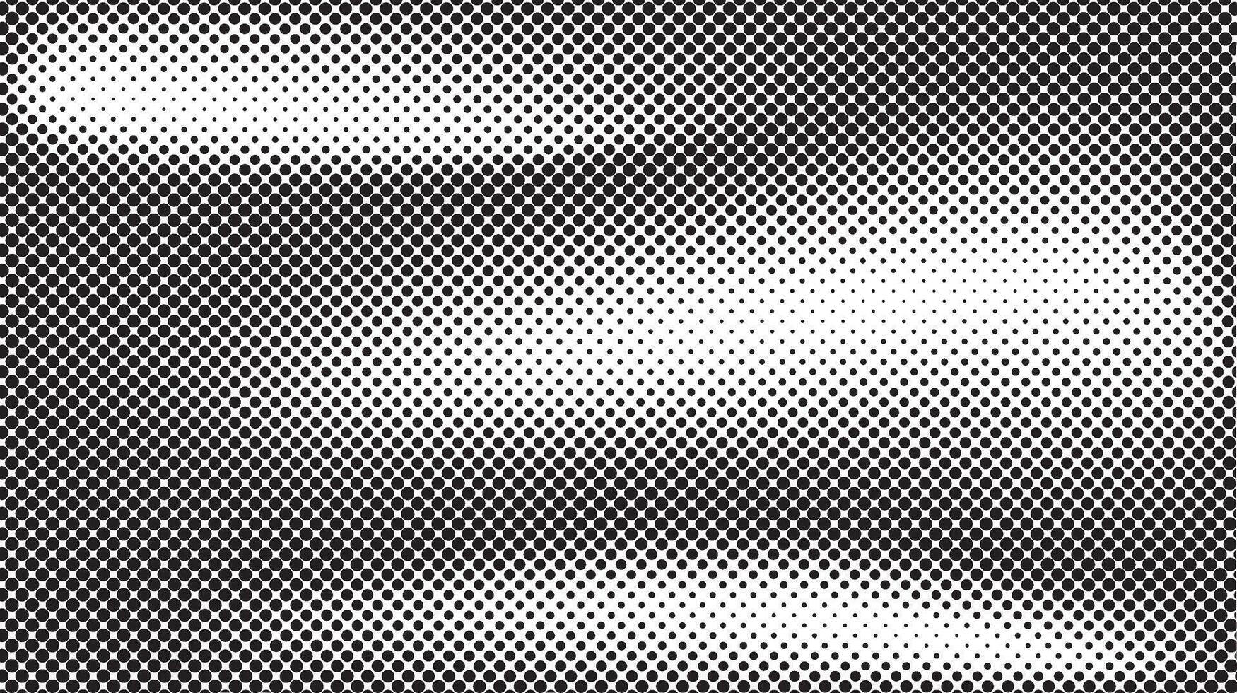Monochrome Halftone Dot Pattern With Gradient and Grain Effect Creating Abstract Background vector