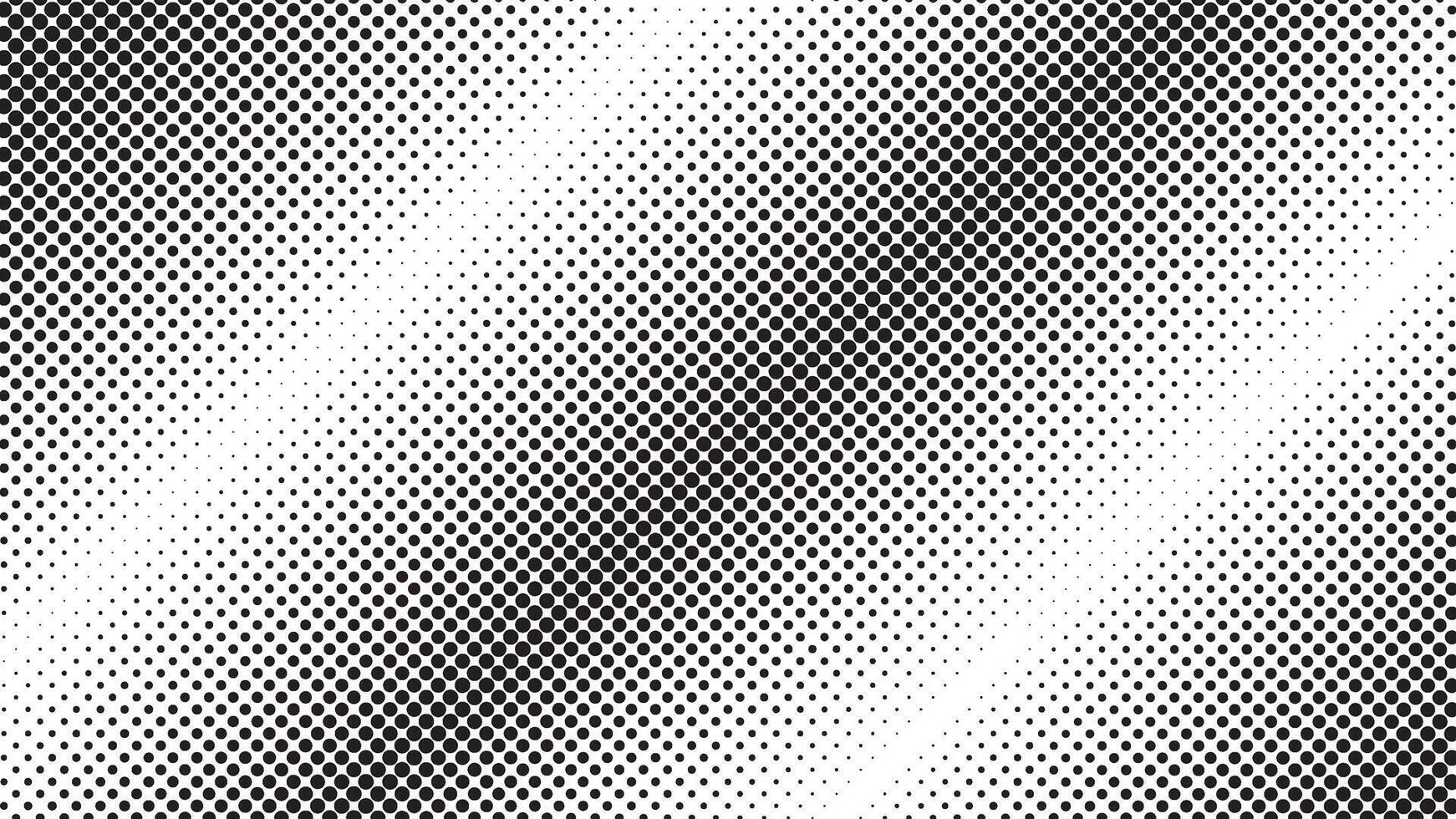 Monochrome Halftone Dot Pattern Gradient and Grain Effect Creating Abstract Geometric Background vector
