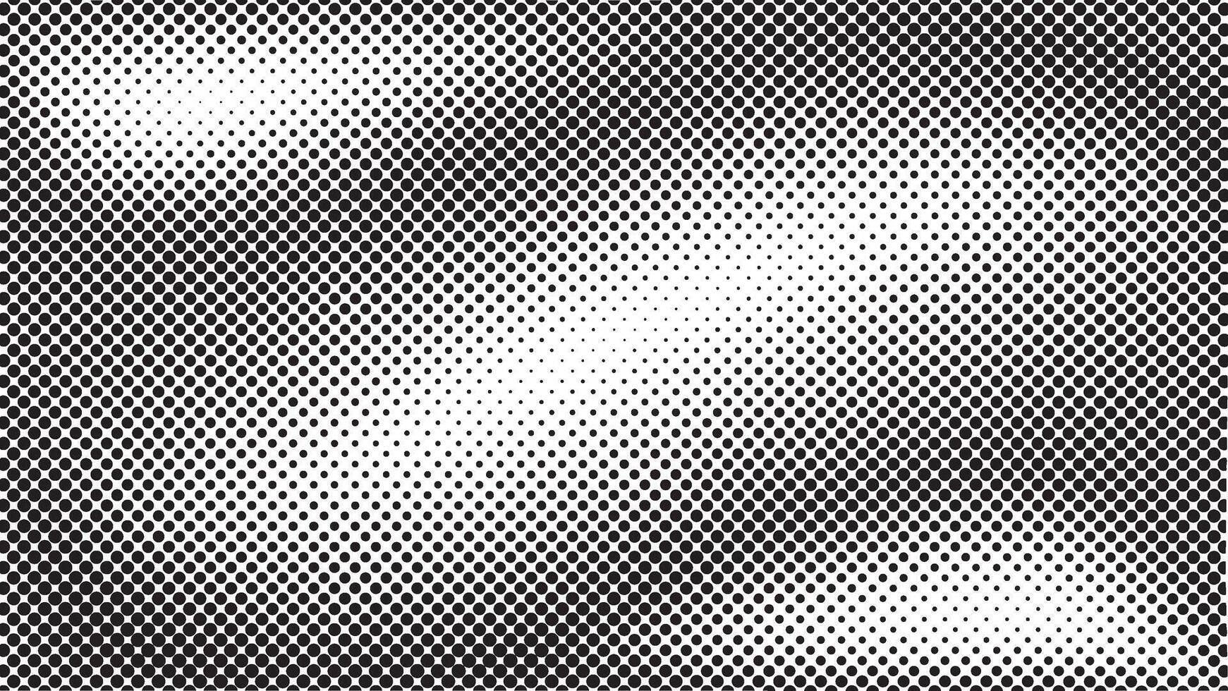 Monochrome Halftone Dot Pattern With Gradient and Grain Effect Abstract Geometric Background vector
