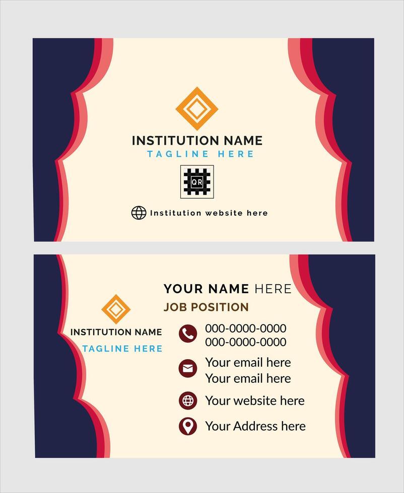 Beautiful business card art vector