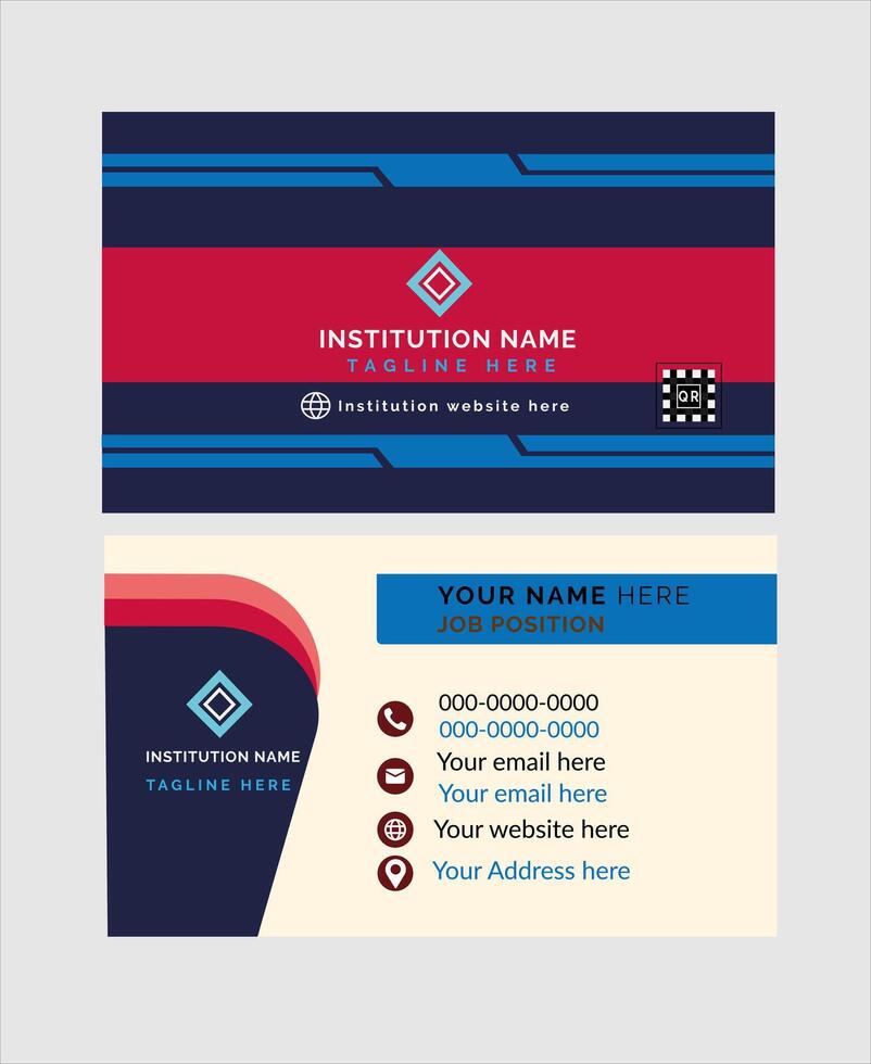 Free business card art template vector